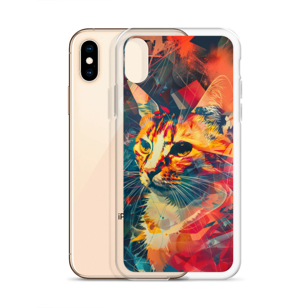 Pop Art Cat in Rosenquist Style iPhone Case