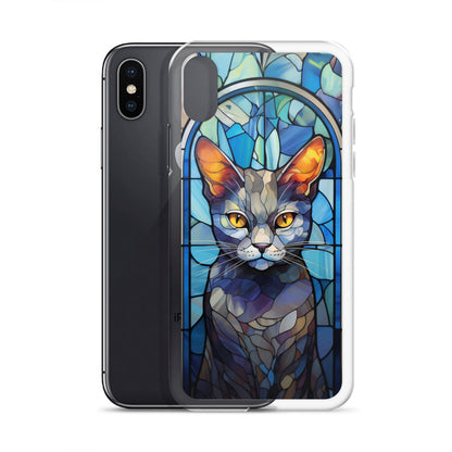 Stained Glass Cat #2 iPhone Case