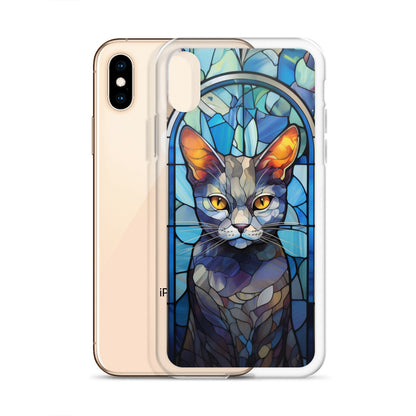 Stained Glass Cat #2 iPhone Case