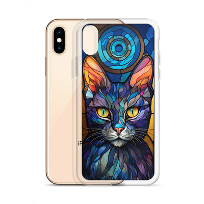 Stained Glass Cat iPhone Case