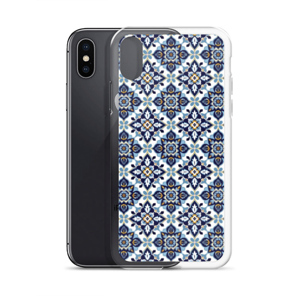 iPhone Case Classic Encaustic Tile Blue