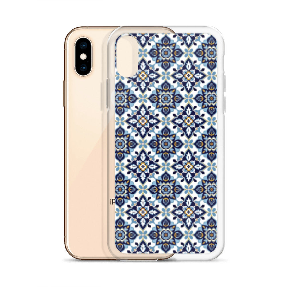 iPhone Case Classic Encaustic Tile Blue