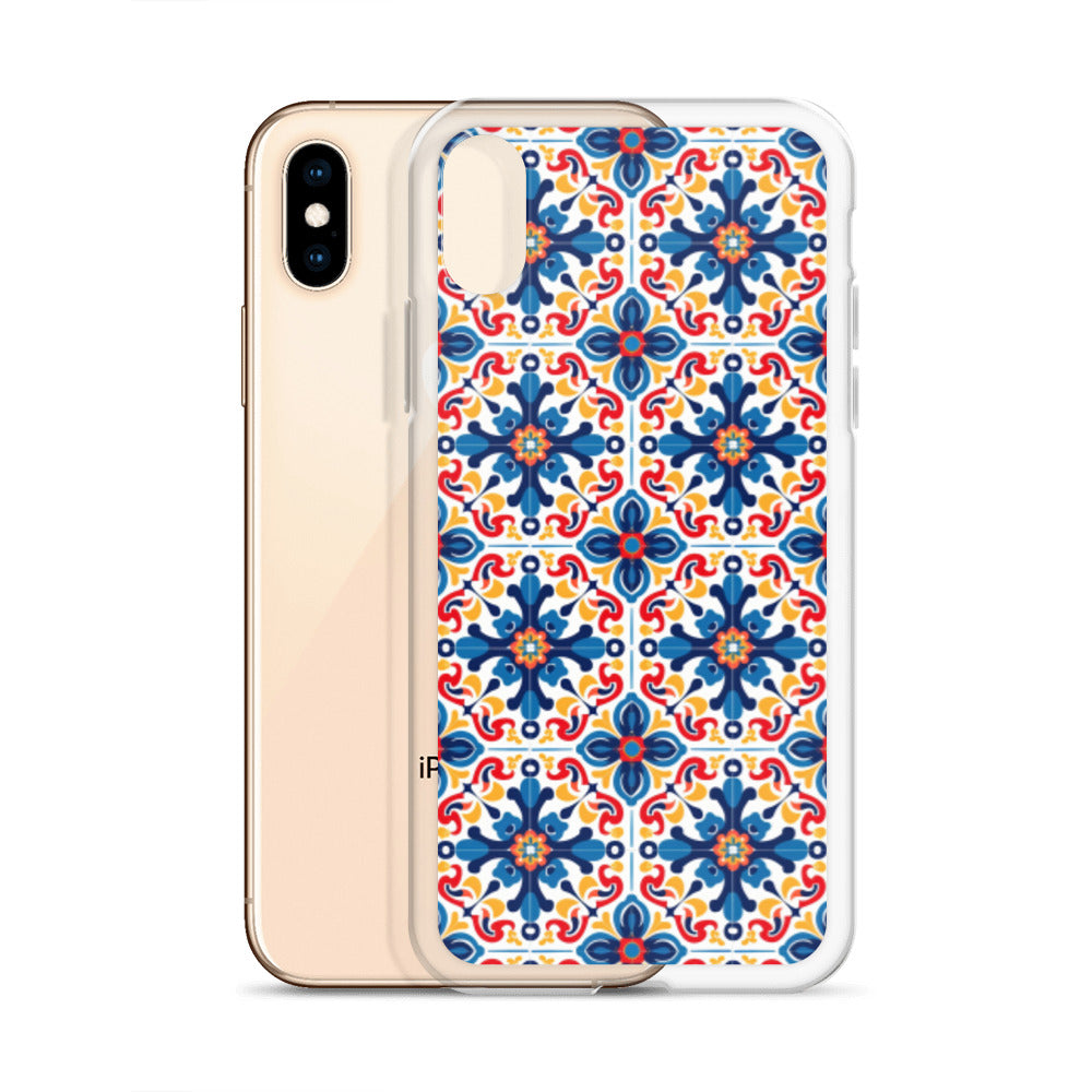 iPhone Case Talavera Tiles Blue and Red