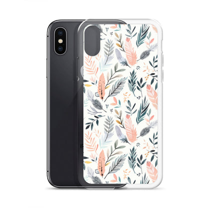 iPhone Case Pastel Feathers & Plants