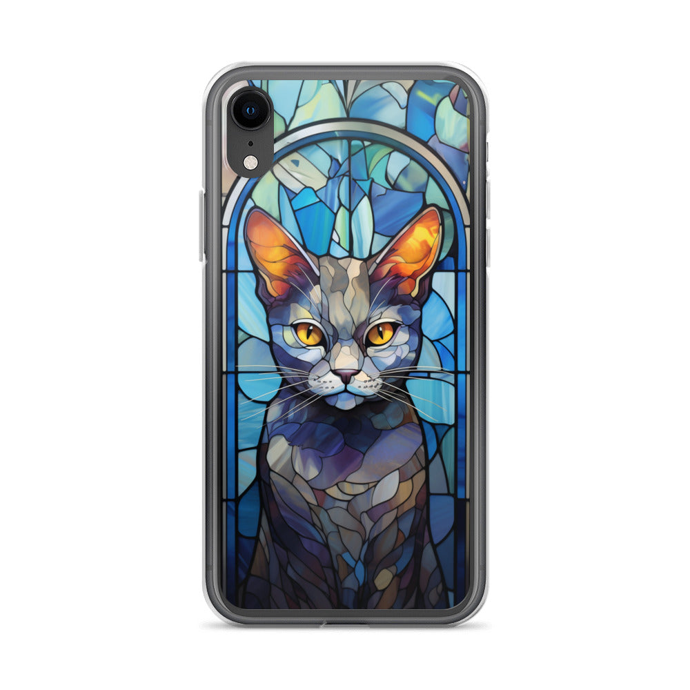 Stained Glass Cat #2 iPhone Case