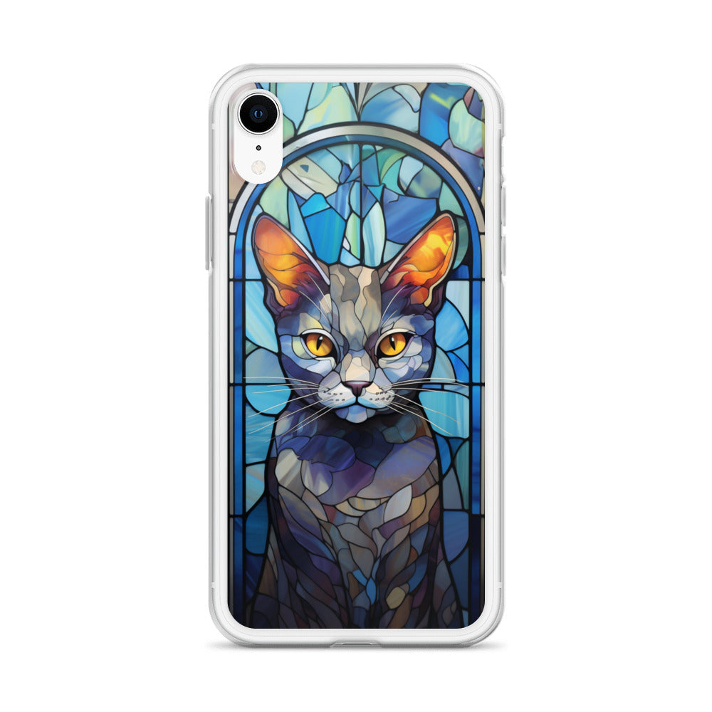 Stained Glass Cat #2 iPhone Case