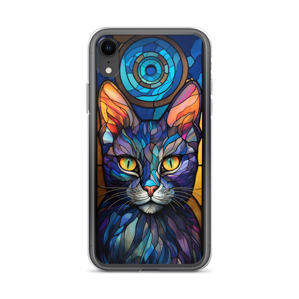 Stained Glass Cat iPhone Case