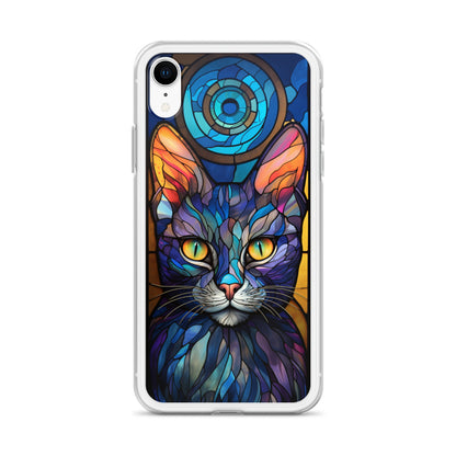 Stained Glass Cat iPhone Case