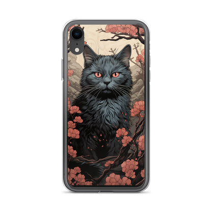 Ukiyo-e Style Gray Cat iPhone Case