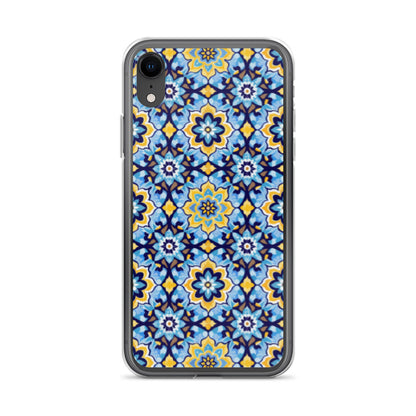 iPhone Case Kashi Tiles Yellow & Light Blue