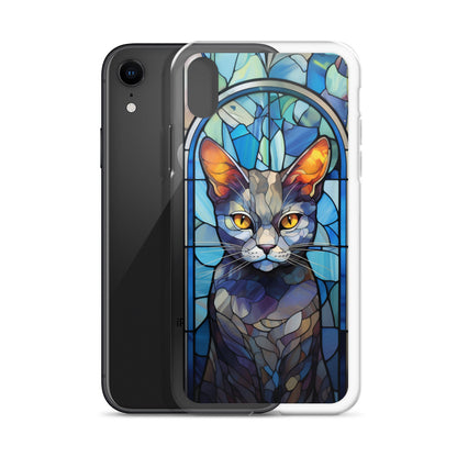 Stained Glass Cat #2 iPhone Case