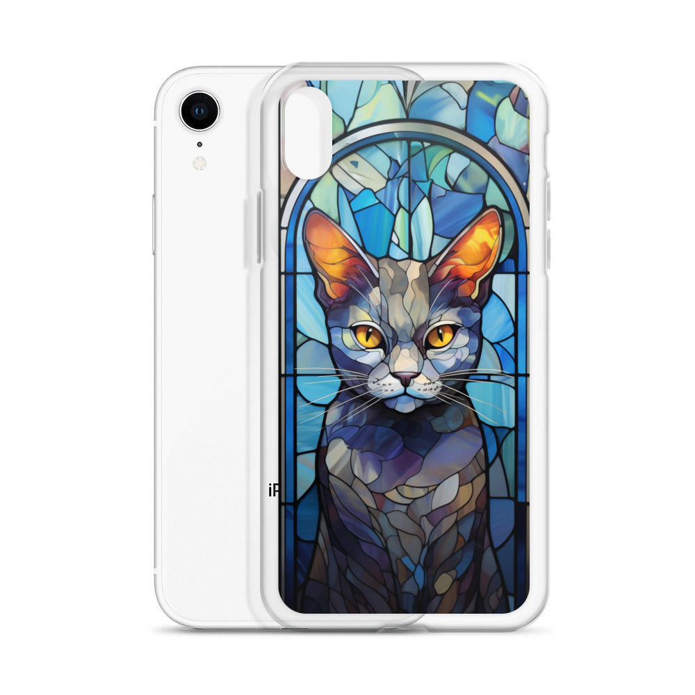 Stained Glass Cat #2 iPhone Case