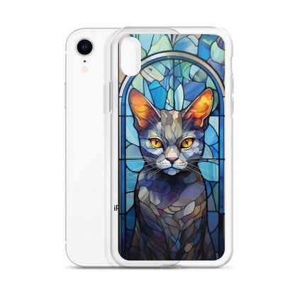 Stained Glass Cat #2 iPhone Case