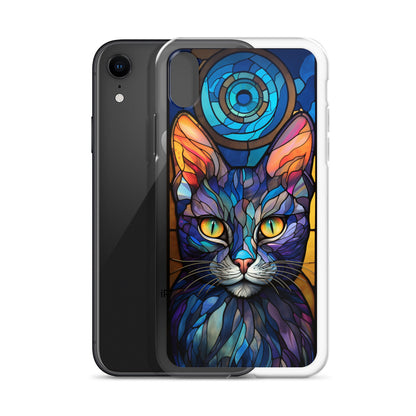 Stained Glass Cat iPhone Case